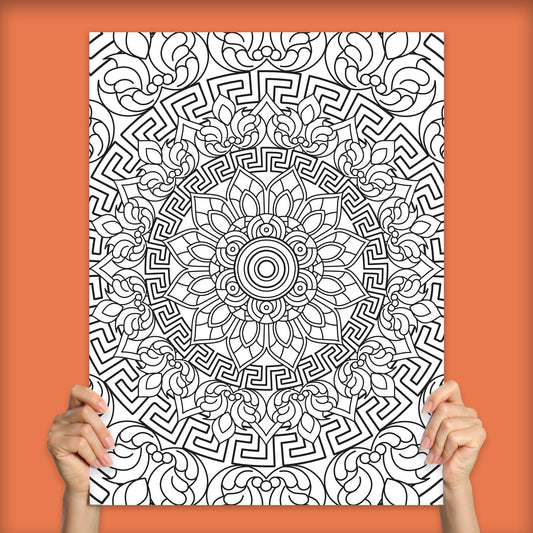 Mandala Coloring Poster Version 3 - mimoody.com