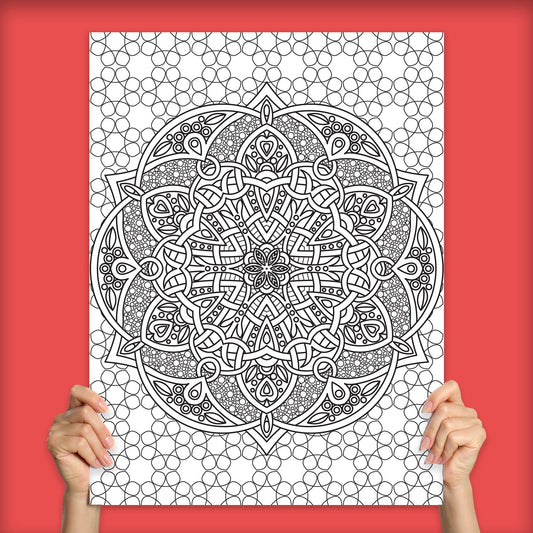 Mandala Coloring Poster - Version 4 - mimoody.com