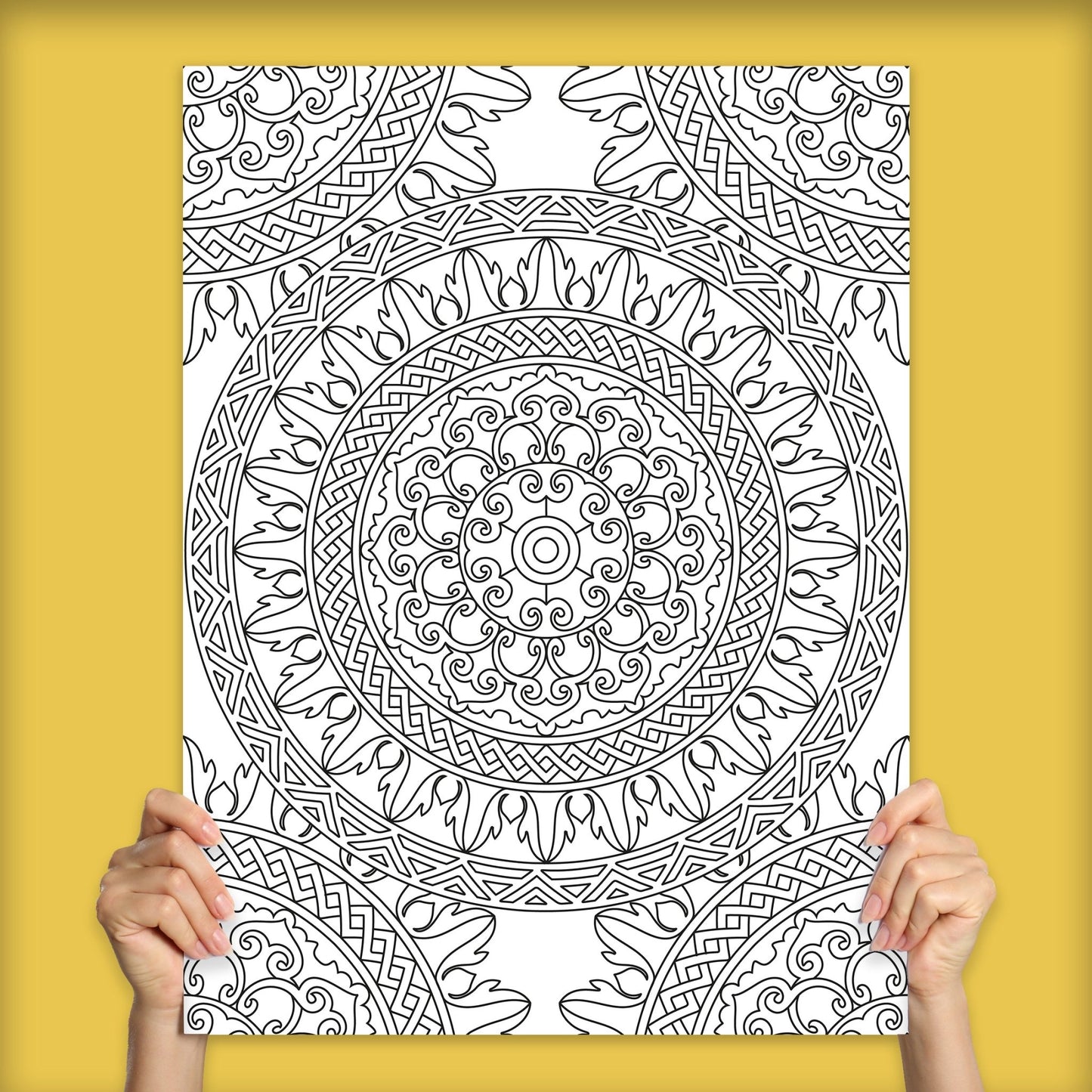 Mandala Coloring Poster - Version 5 - mimoody.com