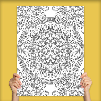 Mandala Coloring Poster - Version 5 - mimoody.com