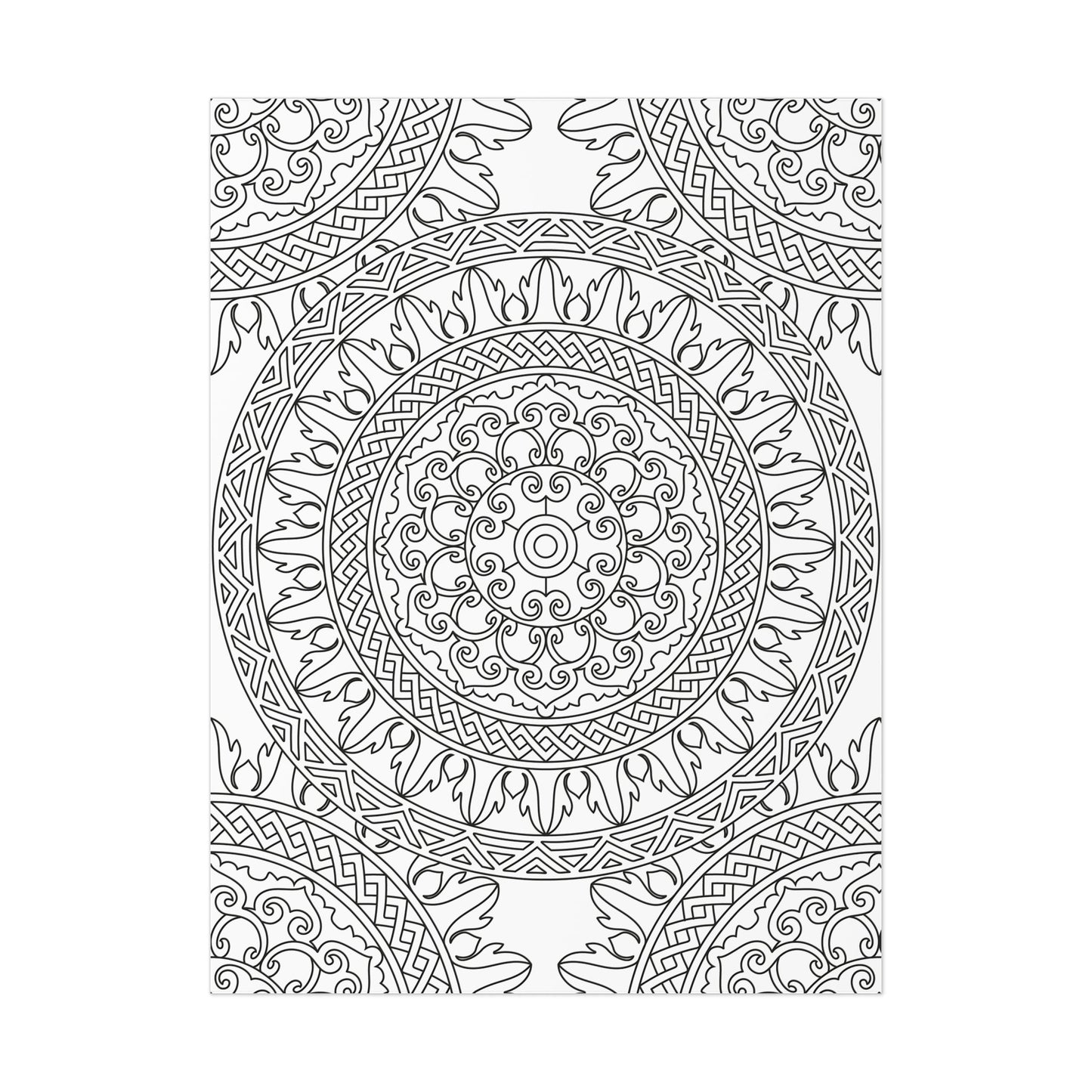 Mandala Coloring Poster - Version 5 - mimoody.com