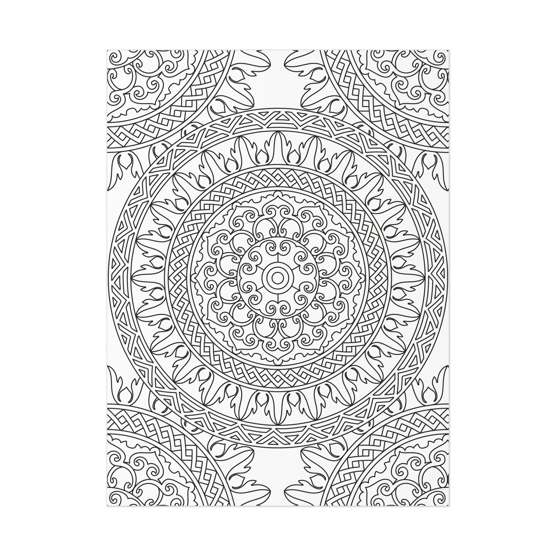 Mandala Coloring Poster - Version 5 - mimoody.com